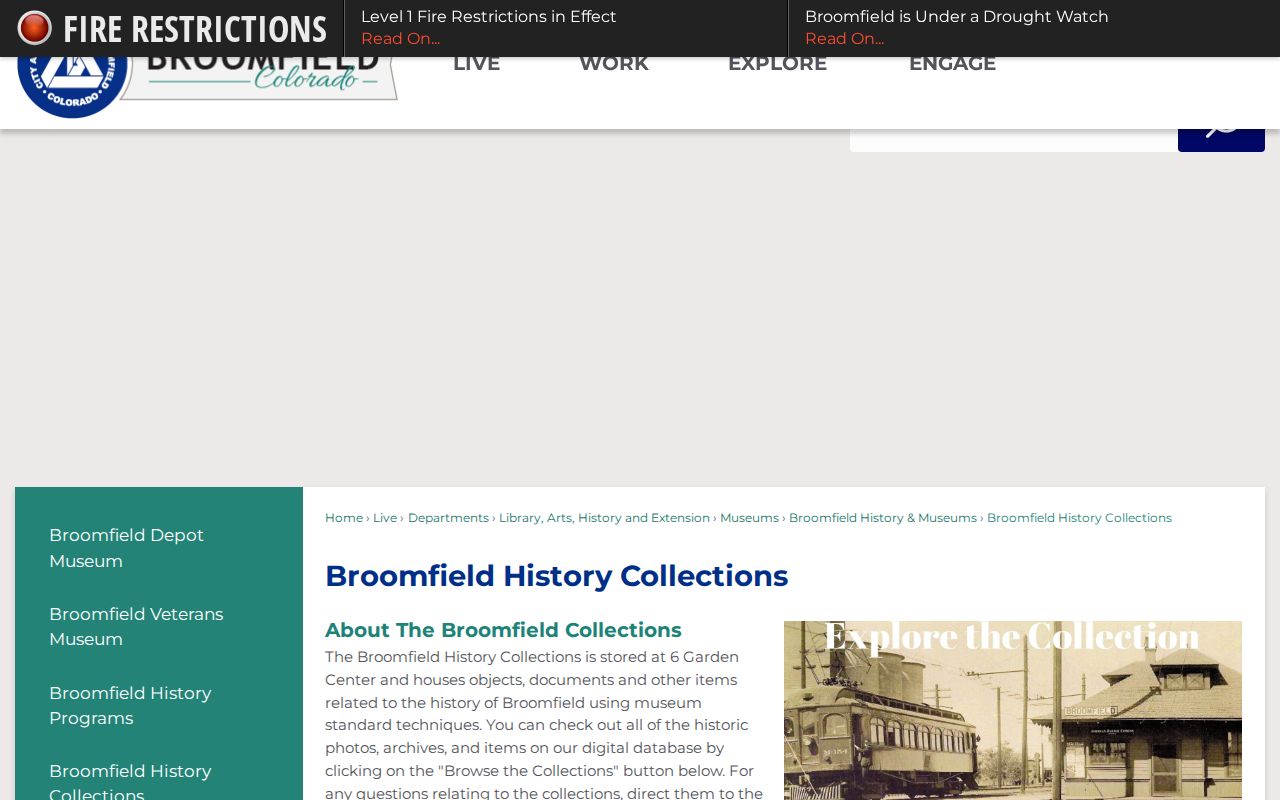 Broomfield city directory History Collections research page