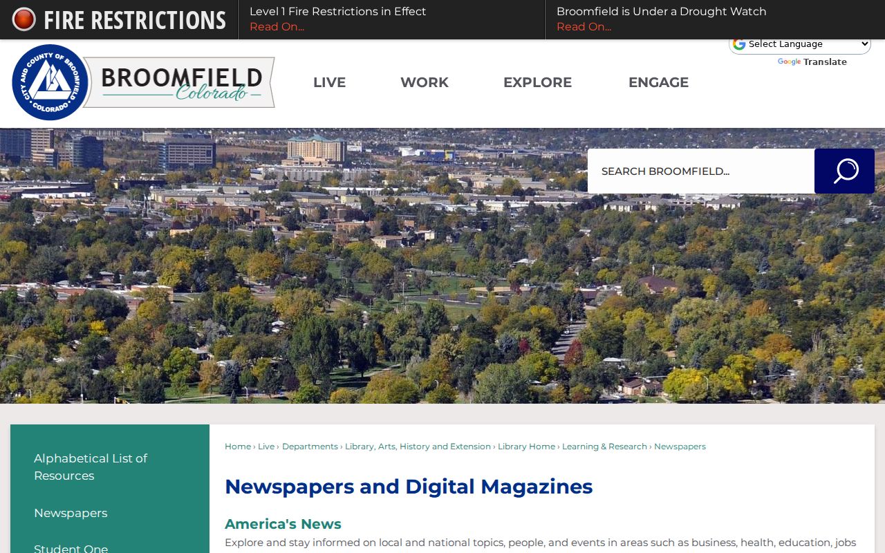 Broomfield city directory newspaper and obituary research access