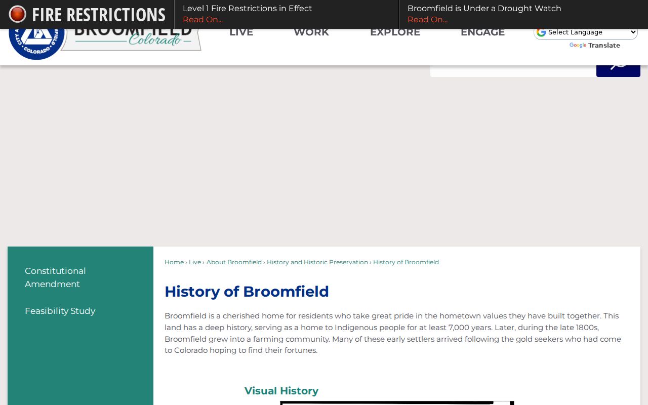 Broomfield residents directory local history record context