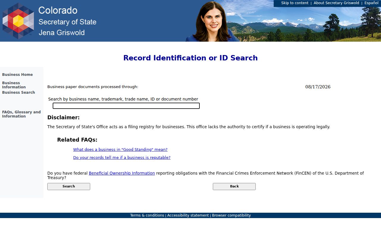 Broomfield residents directory Colorado business record search