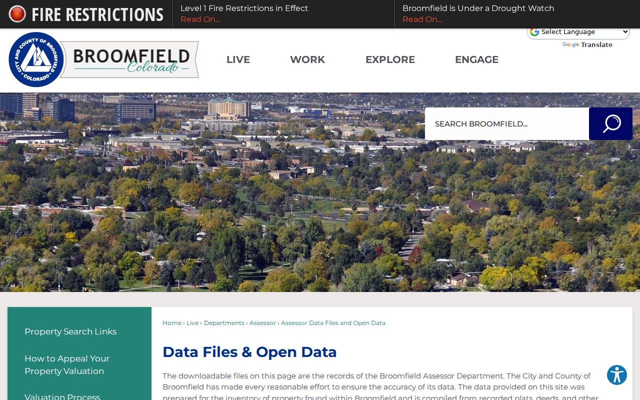 Broomfield ZIP code directory assessor data and ZIP filter